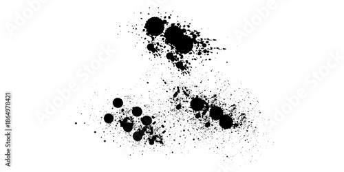 Grunge Paint Drops Vector Backdrop