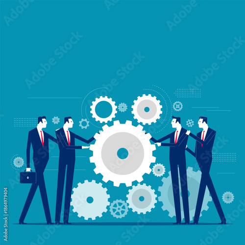 Teamwork. Business team with hand coordination