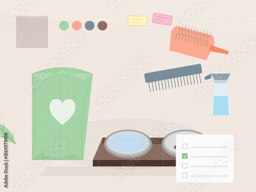 Measuring ingredients and preparing tools for a beauty routine at home in a cozy space