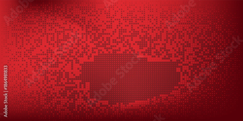 Red diagonal geometric shape with halftone. Elegant Modern fiber textured vector eps 10