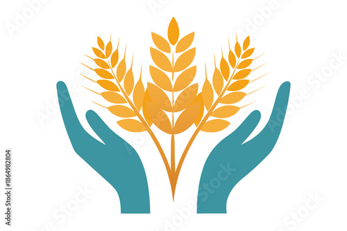 Ears of wheat on white background