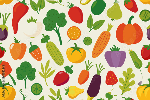 seamless background with vegetables