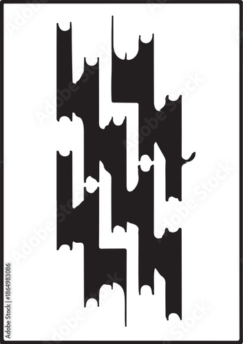 Abstract Black and White Geometric Pattern Design