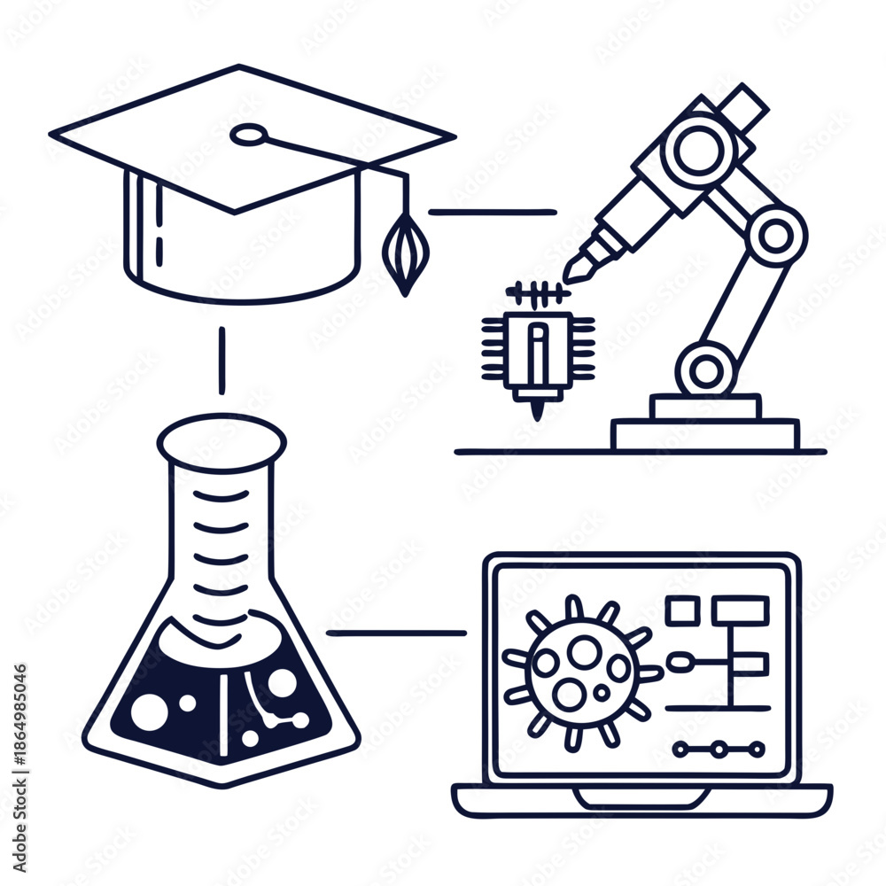 Obraz premium Education, innovation, and technology