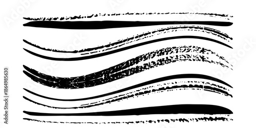 Auto tire tread grunge circle frames set. Car and motorcycle tire pattern, wheel tyre tread track. Black tyre round border. Vector illustration isolated on white background.