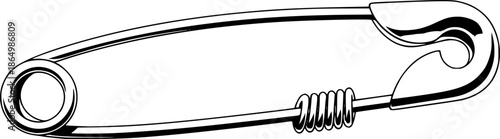 Safety pin vector illustration.
