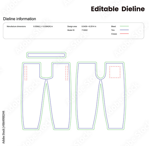 baggy sweatpants dieline template box dieline die lines packaging custom dieline  box cardboard box dieline pizza box dieline printable product packaging layout,