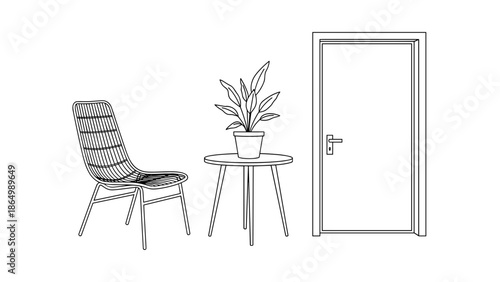 A vibrant and modern home office or study setup featuring essential digital work tools and practical storage solutions.