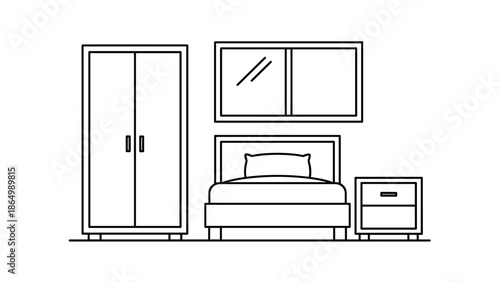 A young man relaxes on a modern sofa, reading a digital tablet, with a stylish floor lamp nearby, isolated on white.