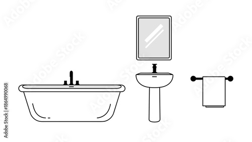 A modern and chic bedroom furniture set featuring a comfortable bed, a stylish nightstand with a lamp, a spacious wardrobe, and a lean mirror.