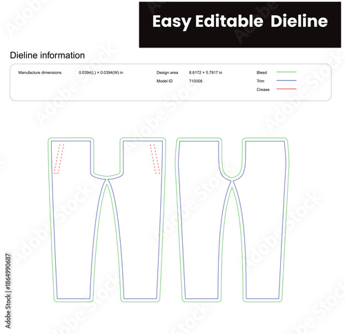 stacked sweatpants  dieline template box dieline die lines packaging custom dieline  box cardboard box dieline pizza box dieline printable product packaging layout,