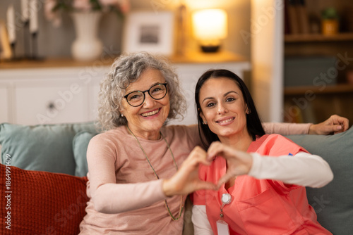Medical Worker An Senior Woman Bonding