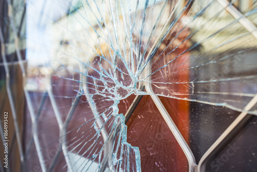 Картината върху платно Crime prevention and vandalism concept