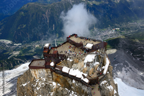 Fotografi Aiguille du Midi peak (3842), Mont Blanc range, Alps, Haute Savoie, France, Euro