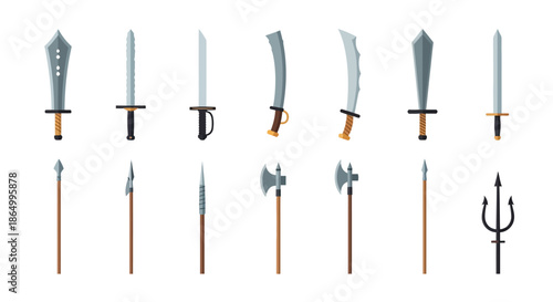 Collection of Medieval Fantasy Swords and Weapon Illustrations