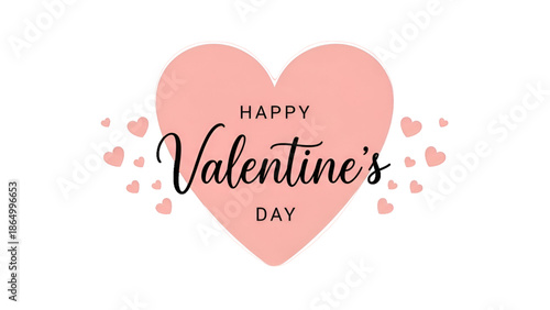 Valentine love heart typography design with pink romantic shape on black background showing emotion affection greeting concept suitable for commercial design use