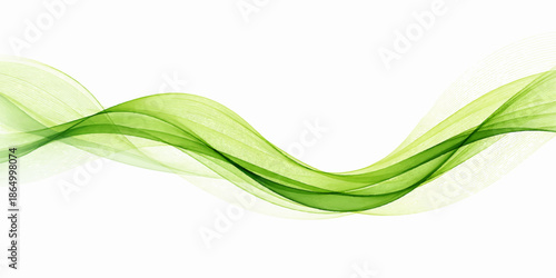 Abstract green wave background with fresh spring chive leaves and natural onion grass