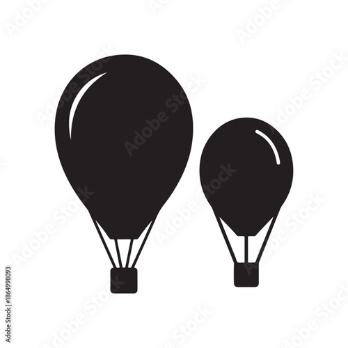 Black hot air balloon