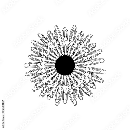 Silver Metallic Floral Brooch with Clear Crystals on White Background with jewelry and fashion accessory and flower shaped in isolated shiny for sparkly