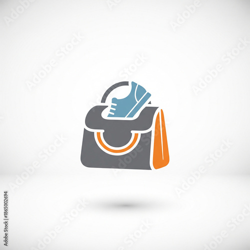Shoe bag mockup icon