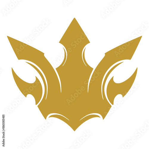 Crown Logo Symbol Golden Simple 