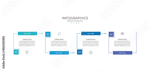 Vector Infographic label design template with icons and 4 options or steps. for your business data. Vector Illustration.