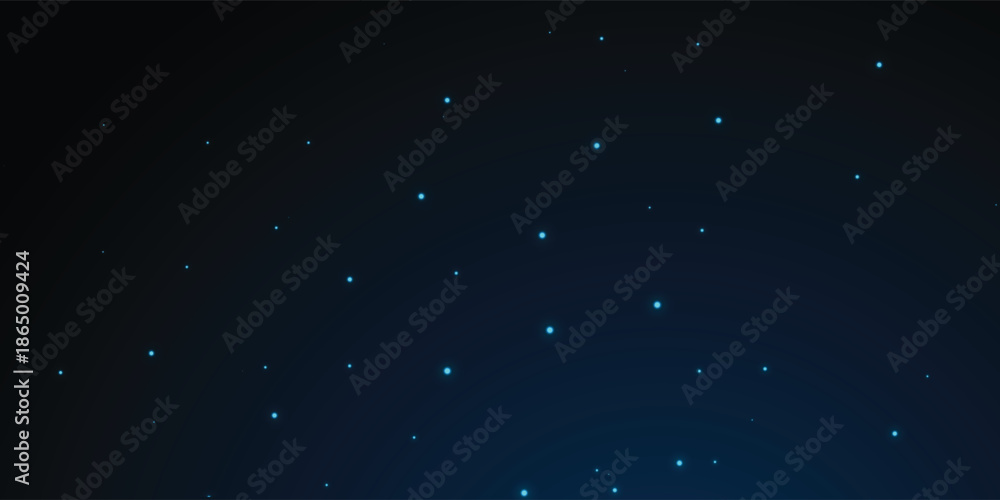 Fototapeta premium Calm Night Sky With Blue Stars, Gradient Glow, Distant Cosmos, Serene Twilight Atmosphere