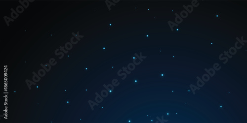 Calm Night Sky With Blue Stars, Gradient Glow, Distant Cosmos, Serene Twilight Atmosphere