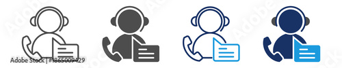 customer service icon sheet with multi style
