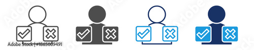 decision making icon sheet with multi style
