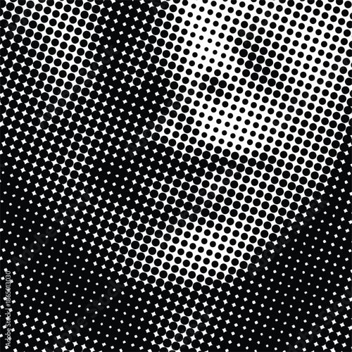 Face Woman pattern with dots transition halftone vector