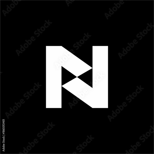 Bold, geometric N where the diagonal is formed by two inward-facing triangles. Represents power, structure, and synergy. Strong and decisive.