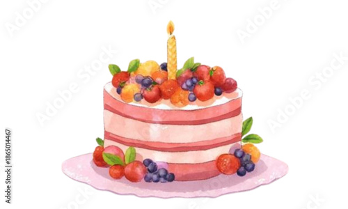 birthday cake with candles