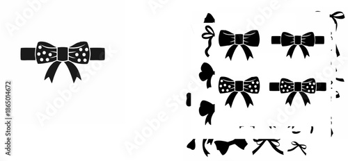 Bow tie vector icon in trendy...