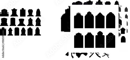 Collection of different grave...