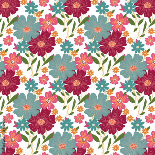 Elegant wildflower surface pattern 