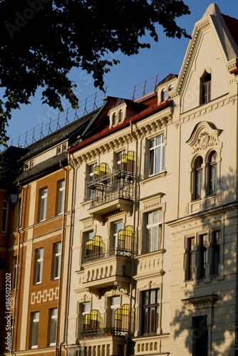 Restored historical German buildings in Kaliningrad