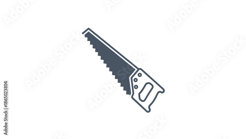 Hand Saw Tool Illustration Graphic Design.
