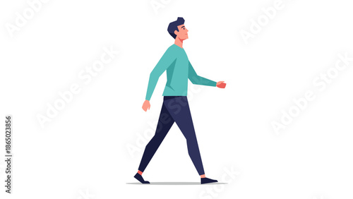 Man Walking Forward with Purpose.