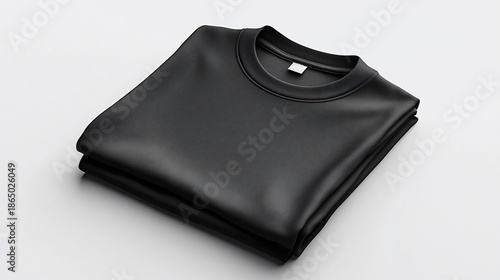 Wallpaper Mural Neatly folded black crew neck t-shirt Torontodigital.ca