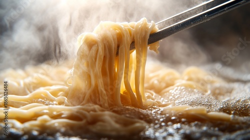 Wallpaper Mural Noodles cooking in boiling water Torontodigital.ca