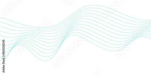 Digital energy waves technology concept abstract geometric wave lines. Abstract golden shiny moving wave lines design element for banner design. Modern rippling flowing curved and soft color gradient