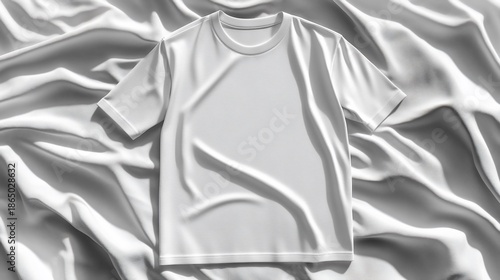 Wallpaper Mural Plain white tee shirt on draped fabric Torontodigital.ca