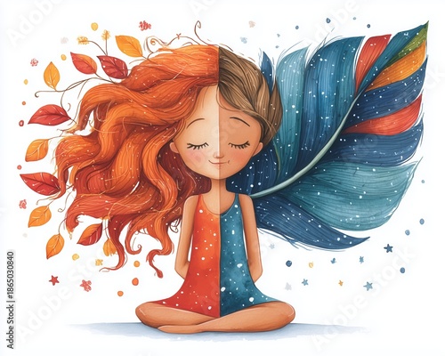 2026 ,hustle free entrepreneur concept golden feather symbolizes creativity inspiration. Positive Change Spiritual Healing Feather Art