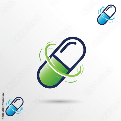 Vitamin sachet packaging mockup icon