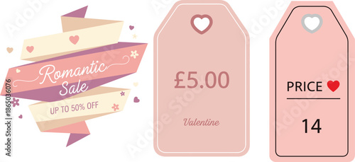 A collection of vintage retro labels and badges with ribbons and quality seals in a classic vector design style