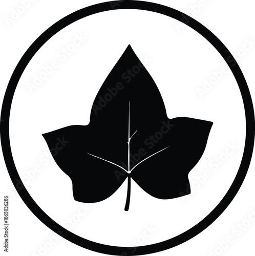 Silhouette Black Leaf Nature Environment Eco Icon Graphic Symbol Vector Illustration