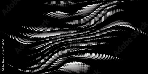 Point wave smooth texture. Abstract dot background. Technological cyberspace background.