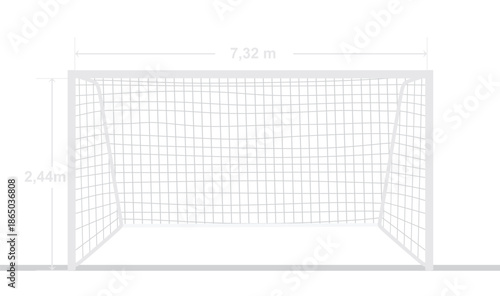 Goal post dimensions. vector illustration