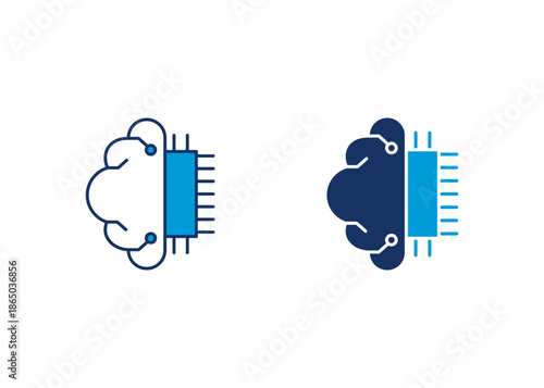 Ai Brain Icon Set Multiple Style Collection